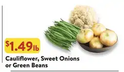 Fresh Thyme Cauliflower, Sweet Onions or Green Beans offer
