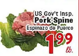 Rio Valley Market US Gov't Insp. Pork Spine offer