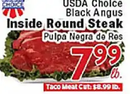 Rio Valley Market USDA Choice Black Angus Inside Round Steak offer