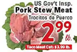 Rio Valley Market US Gov't Insp. Pork Stew Meat offer