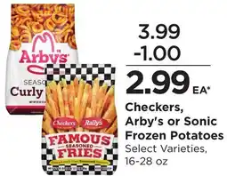 Food 4 Less Checkers, Arby's or Sonic Frozen Potatoes offer