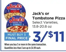 Food 4 Less Jack's or Tombstone Pizza offer