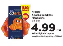 Food 4 Less Kroger Adorbs Seedless Mandarins offer