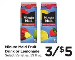 Food 4 Less Minute Maid Fruit Drink or Lemonade offer