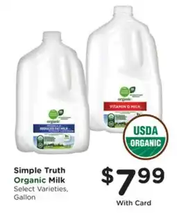 Mariano's Simple Truth Organic Milk offer