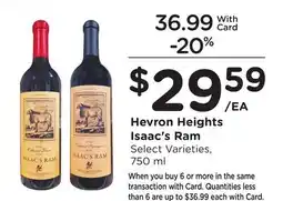 Mariano's Hevron Heights Isaac's Ram offer