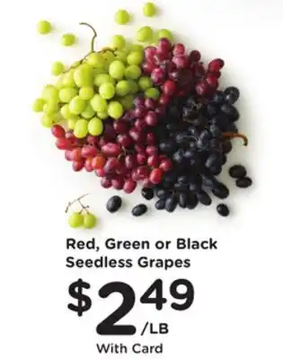 Mariano's Red, Green or Black Seedless Grapes offer