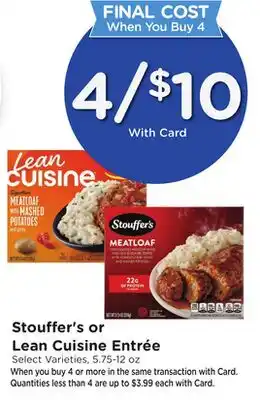 Mariano's Stouffer's or Lean Cuisine Entrée offer