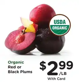 Mariano's Organic Red or Black Plums offer