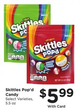 Mariano's Skittles Pop'd Candy offer