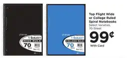 Mariano's Top Flight Wide or College Ruled Spiral Notebooks offer