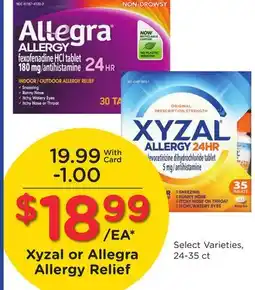 Mariano's Xyzal or Allegra Allergy Relief offer
