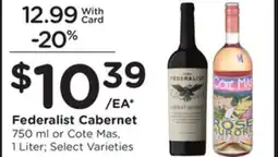Mariano's Federalist Cabernet offer