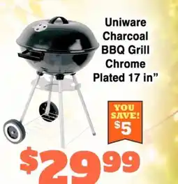 Western Beef Uniware Charcoal BBQ Grill Chrome Plated offer