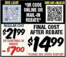 Western Beef BUD LIGHT, COORS LIGHT 4 MILLER LITE offer