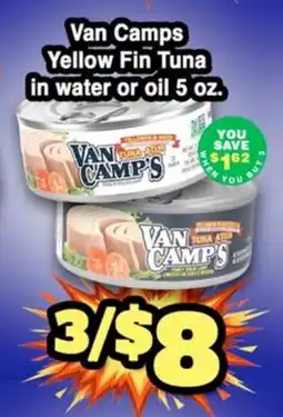 Western Beef Van Camps Yellow Fin Tuna in water or oil 5 oz offer