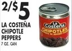 Pioneer Supermarkets La costeña chipotle peppers offer