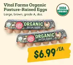 Sprouts Farmers Market Vital Farms Organic Pasture-Raised Eggs offer