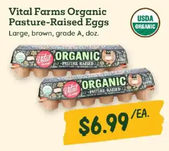 Sprouts Farmers Market Vital Farms Organic Pasture-Raised Eggs offer