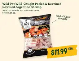 Sprouts Farmers Market Wild Pat wild-caught peeled & deveined raw red argentine shrimp offer