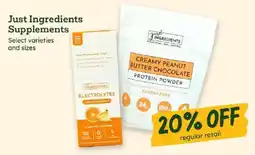Sprouts Farmers Market Just Ingredients protein powder offer