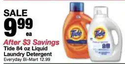 Bi-Mart Tide laundry detergent offer