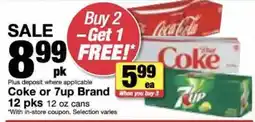 Bi-Mart Coke or 7up Brand offer
