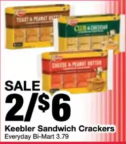 Bi-Mart Keebler Sandwich Crackers offer