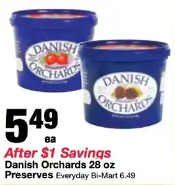 Bi-Mart Danish Orchards Preserves offer