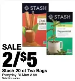 Bi-Mart Stash 20 tea bags offer