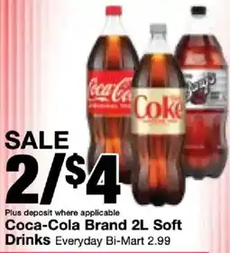 Bi-Mart Coca-Cola Brand Soft Drinks offer