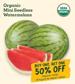Sprouts Farmers Market Organic Mini Seedless Watermelons offer