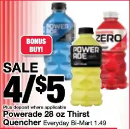 Bi-Mart Powerade Thirst Quencher offer