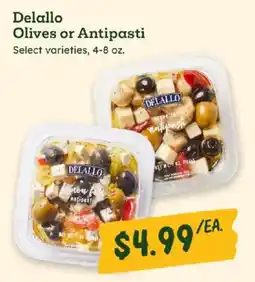 Sprouts Farmers Market Delallo olives or antipasti offer