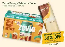Sprouts Farmers Market Zevia Energy Drinks or Soda offer