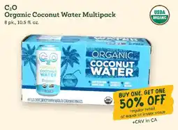 Sprouts Farmers Market C2O organic coconut water multipack offer