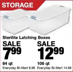 Bi-Mart Sterilite Latching Boxes offer