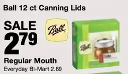 Bi-Mart Ball canning lids offer