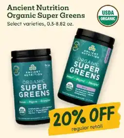 Sprouts Farmers Market Ancient Nutrition Organic Super Greens offer