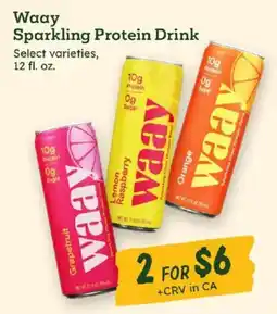 Sprouts Farmers Market Waay Sparkling Protein Drink offer