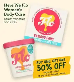 Sprouts Farmers Market Here We Flo Women's Body Care offer