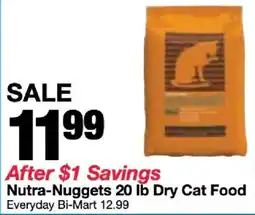 Bi-Mart Nutra-Nuggets Dry Cat Food offer