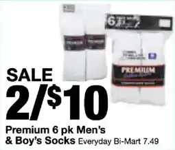 Bi-Mart Premium Men's & Boy's Socks offer