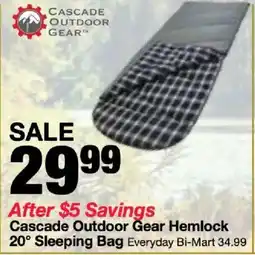 Bi-Mart Cascade Outdoor Gear Hemlock 20° Sleeping Bag offer