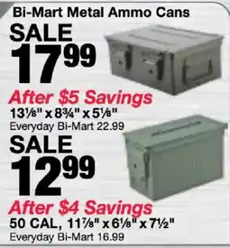 Bi-Mart Bi-Mart Metal Ammo Cans offer