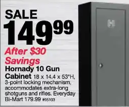 Bi-Mart Hornady 10 Gun Cabinet offer