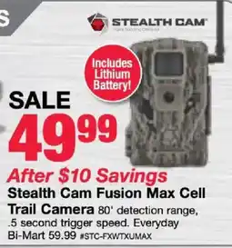 Bi-Mart Stealth Cam Fusion Max Cell Trail Camera offer