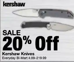 Bi-Mart Kershaw Knives offer