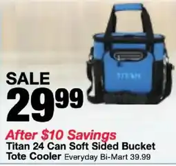Bi-Mart Titan 24 Can Soft Sided Bucket Tote Cooler offer