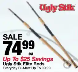 Bi-Mart Ugly Stik Elite Rods offer